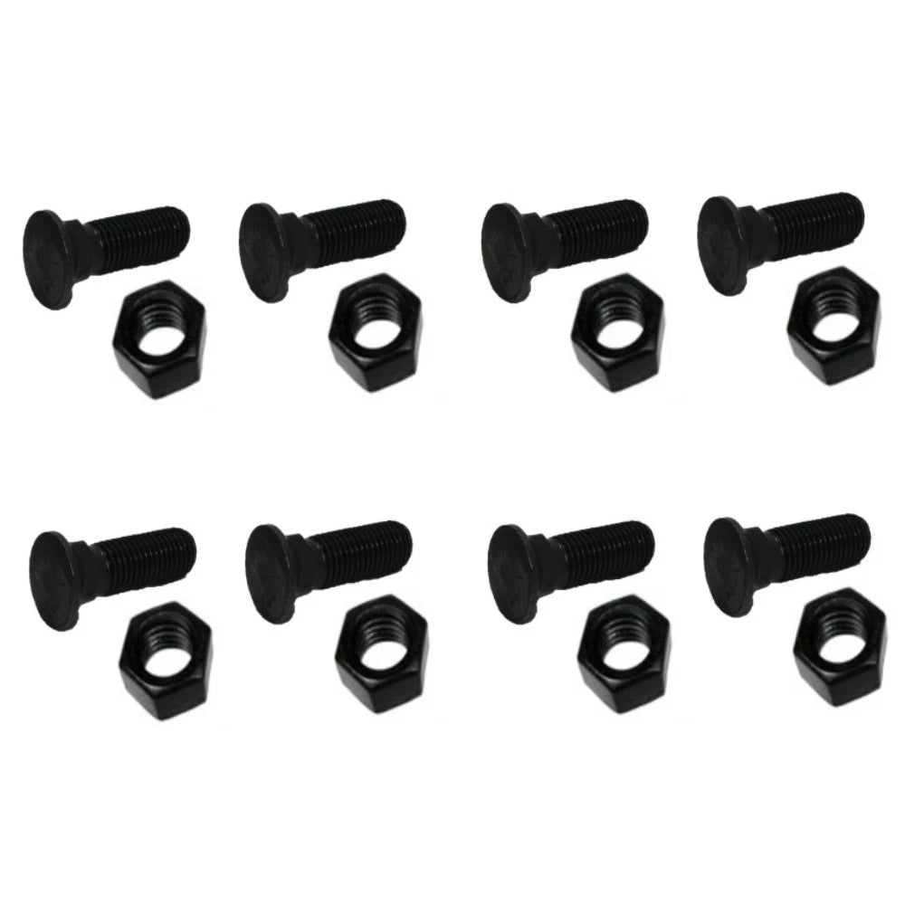 Set of 8 Plow Bolt & Nut for Blades Cutting Edges 5/8-11x2 1/4 Grade 8 PM06705