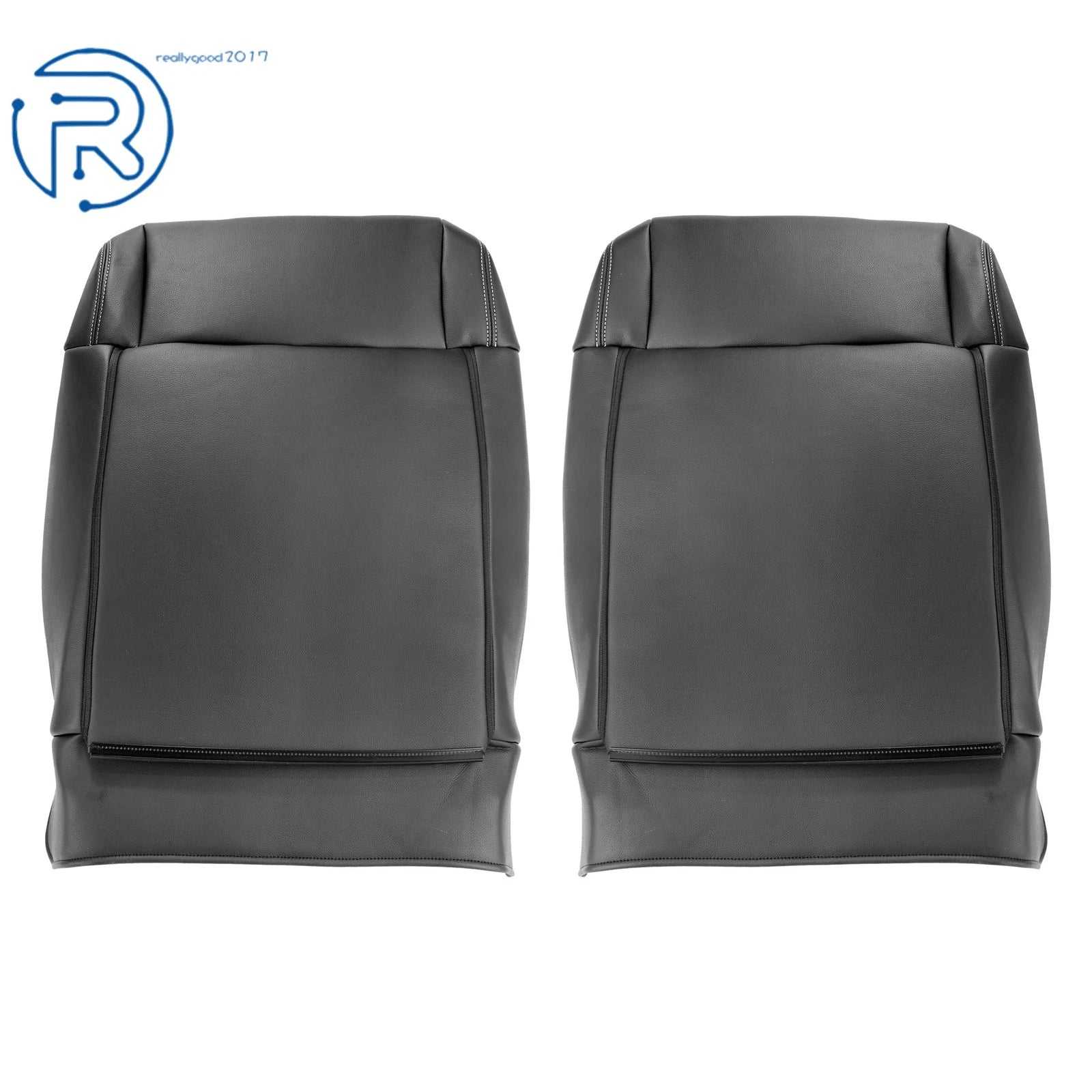 Set of 2 Black Leather Seat Covers for Jeep Wrangler (2007-2012)