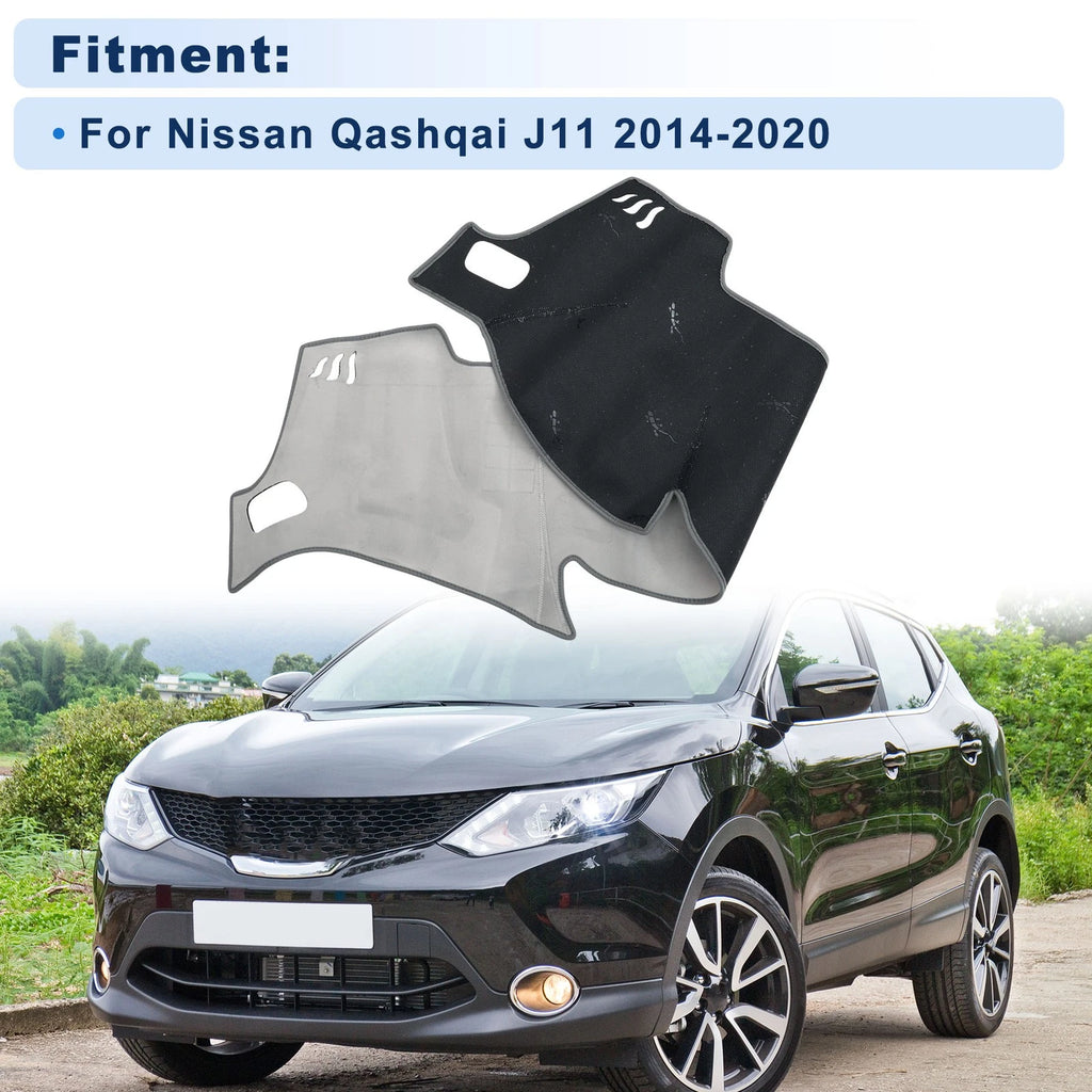 Dash Cover for Nissan Qashqai J11 (2014–2020) Without HUD, Flannel Gray