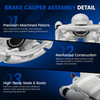 Front Brake Calipers with Bracket Pair for Acura CL (1998–1999) 19B1335