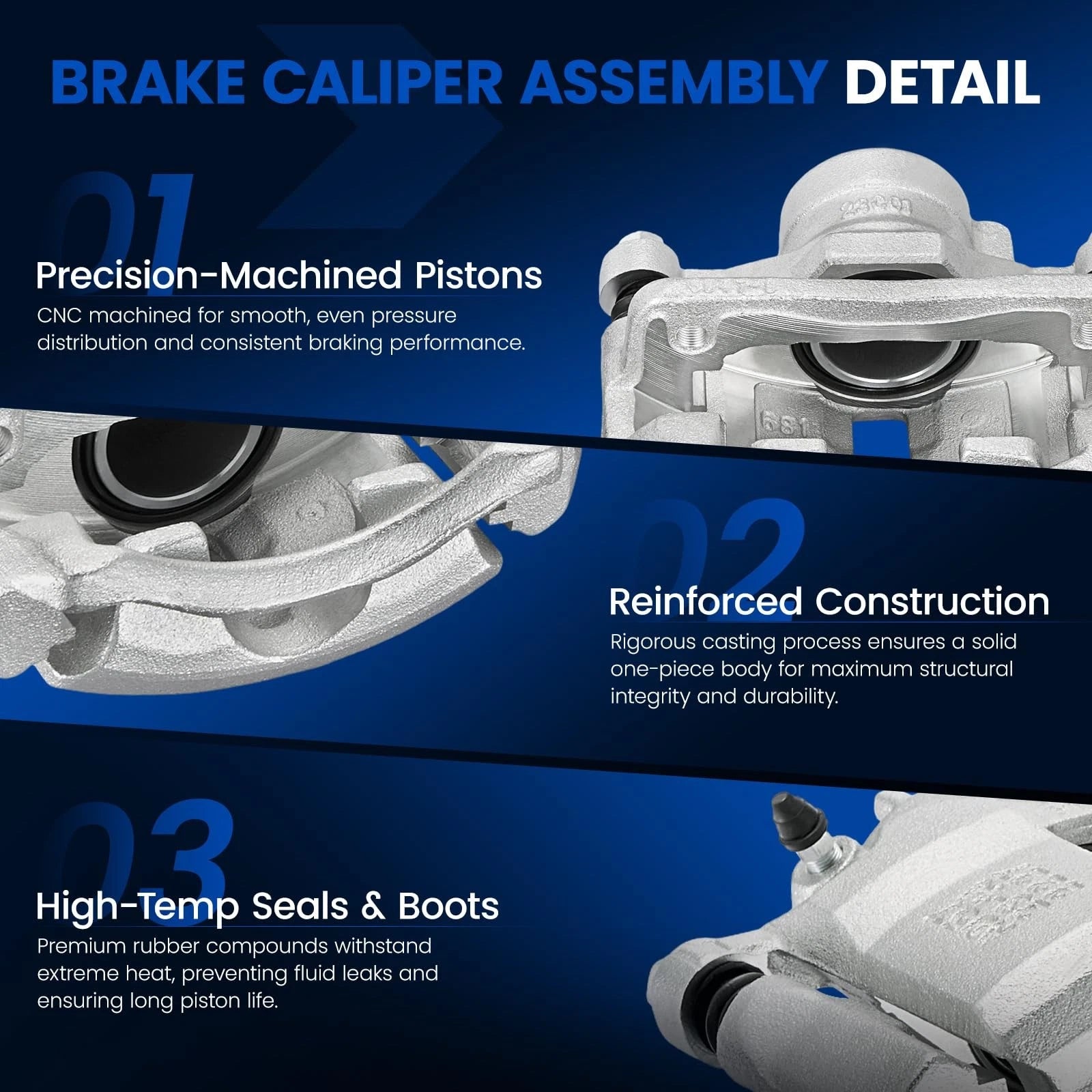 Front Brake Calipers with Bracket Pair for Acura CL (1998–1999) 19B1335