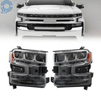 LED Headlights for Chevy Silverado 1500 (2019–2021) Chrome