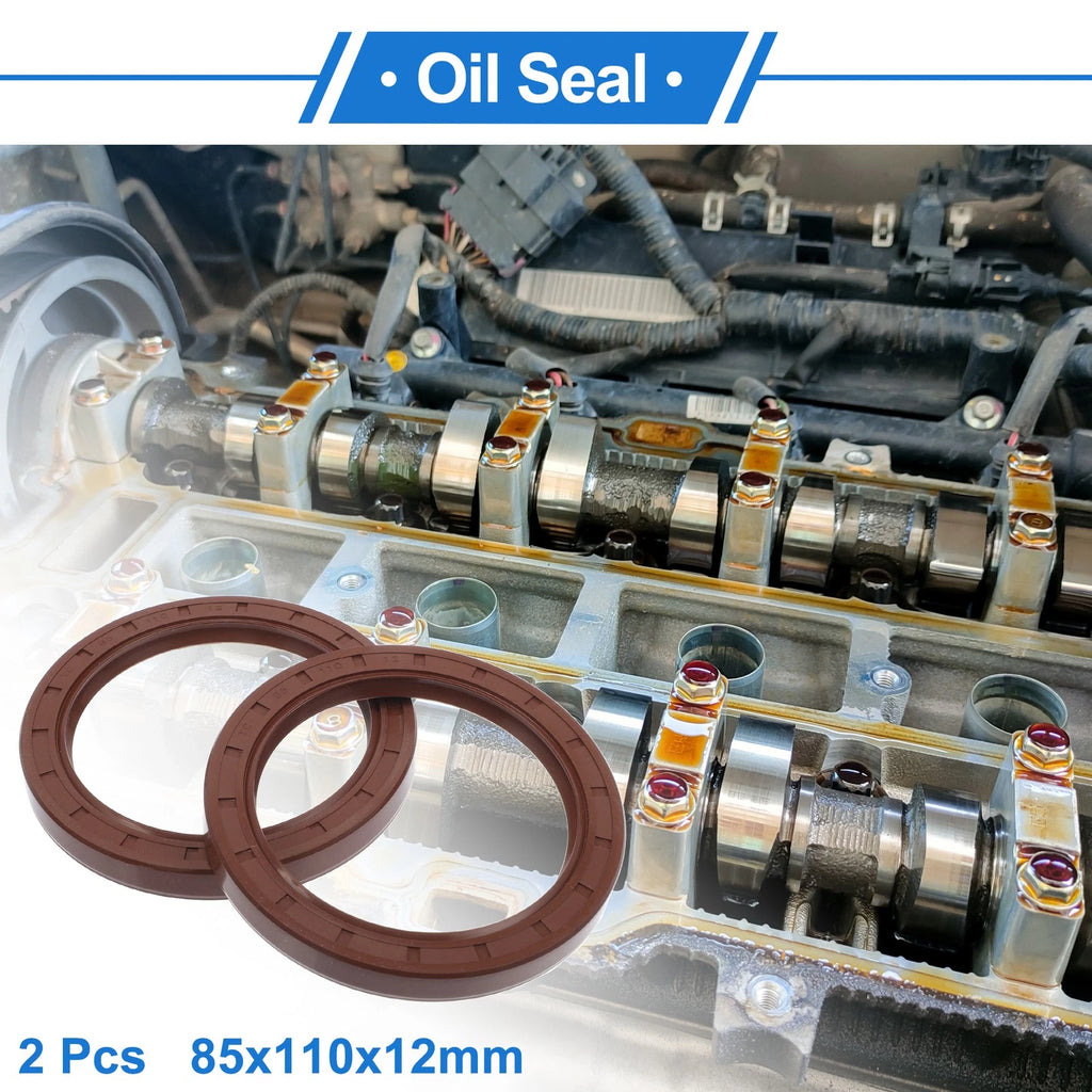 Set of 2 Oil Seal Rotary Shaft Seal FKM Rubber 85x110x12mm