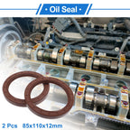 Set of 2 Oil Seal Rotary Shaft Seal FKM Rubber 85x110x12mm
