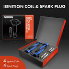 Set of 4 Ignition Coils & Iridium Spark Plugs for Jeep Compass (2007–2017)