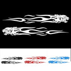2Pcs Reflective Flame Stickers for Cars and Motorcycles