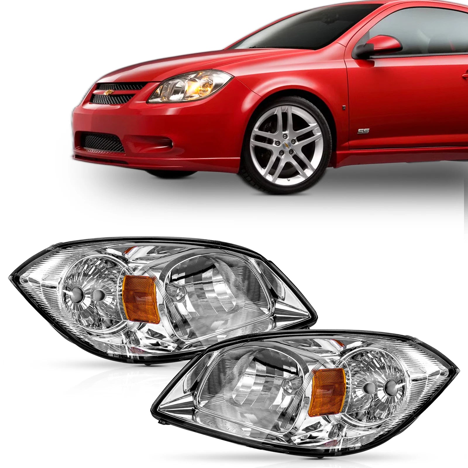 Halogen Headlight Set for Chevrolet Cobalt, Pontiac G5 (2005–2010)