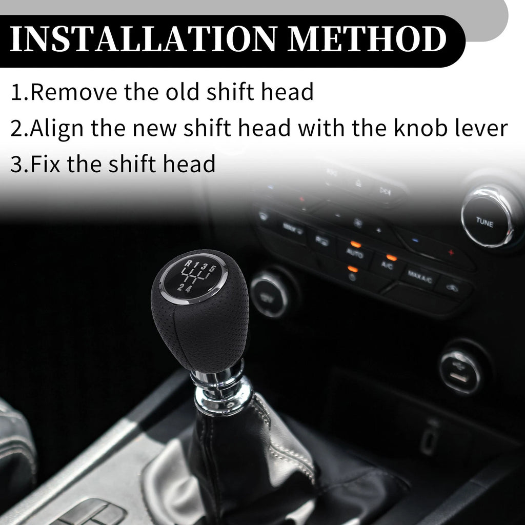 5 Speed Manual Gear Shift Knob for Chevrolet Cruze (2008–2012) Black Plastic