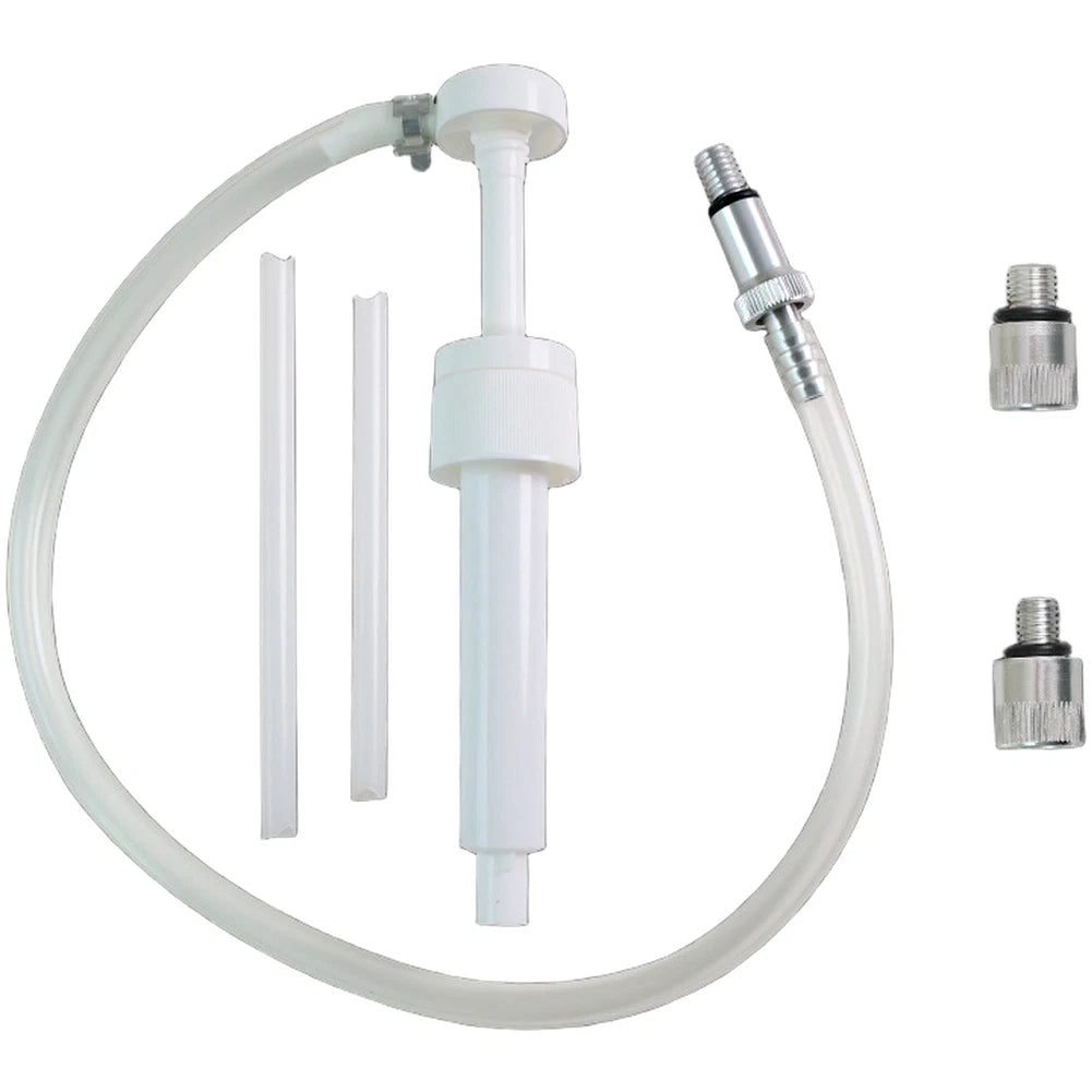 Oil Pump for Outboard Engines 8CC Capacity, Metal 3/8 Thread, Clear Hose