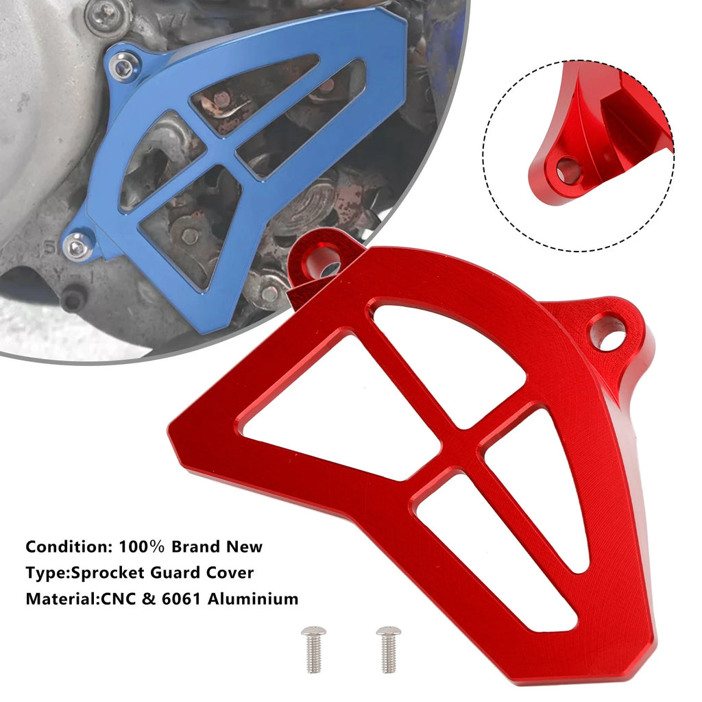 Sprocket Guard Cover for Yamaha YZ125 (1993–2004) - Aluminum, Red