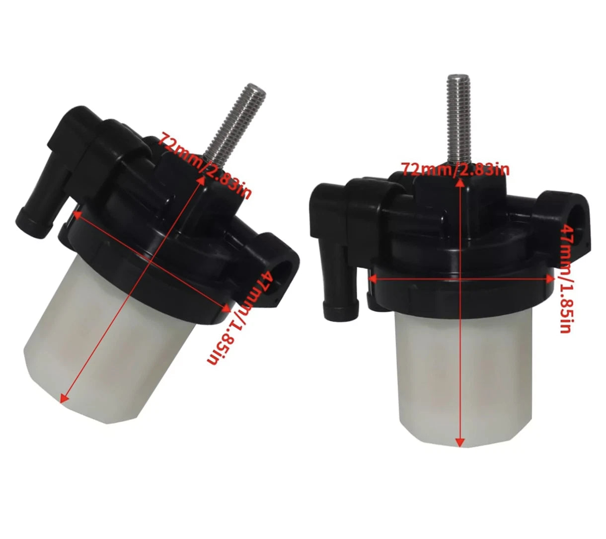 2Pcs Fuel Filter for Mercury Outboard 4-Stroke (30HP-60HP, 35-879884T)