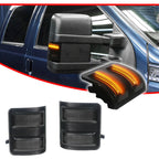 Smoked Amber LED Side Mirror Marker Signal Lights for Ford F250 F350 F450 F550