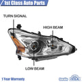 Right Passenger Side Halogen Headlight for Nissan Altima (2013–2015)