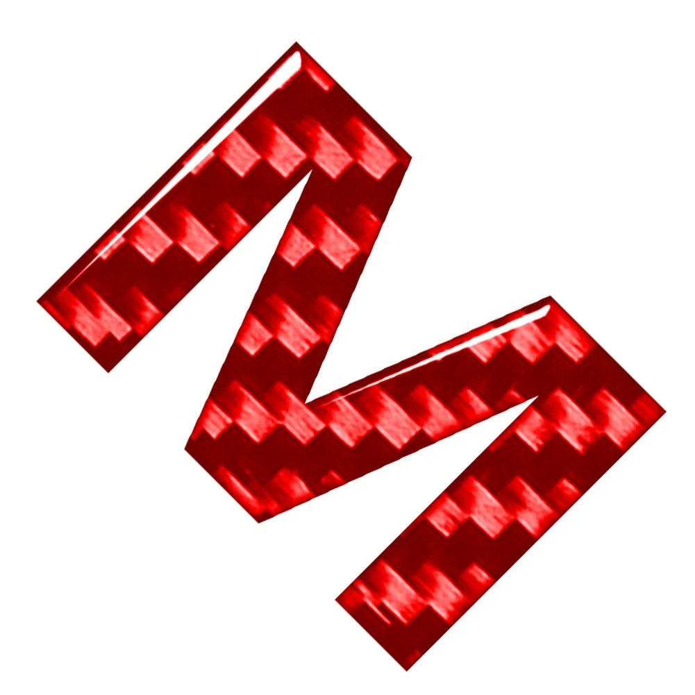 Car Badge Emblem Decals Stickers for - Carbon Red M