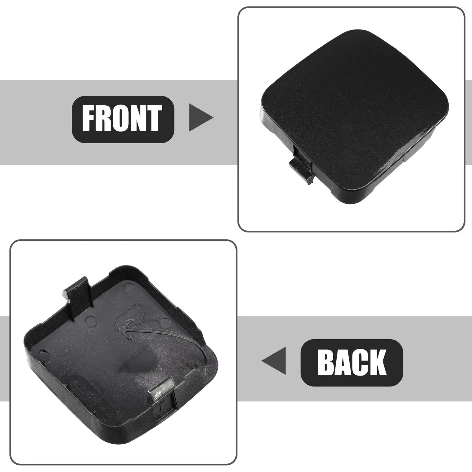 Tow Hook Cover Cap for Toyota Rav4 (2019–2023) Black