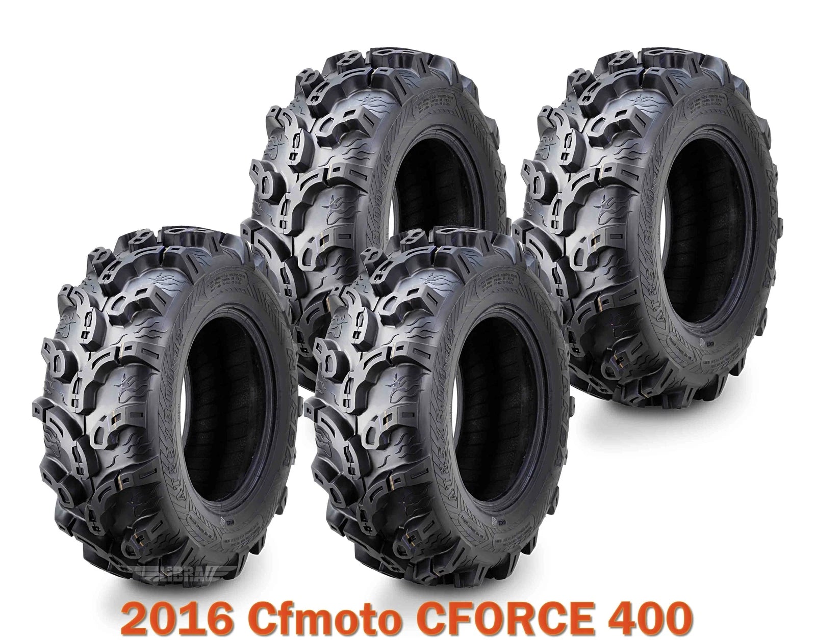 Set of 4 WANDA ATV Tires 25x8-12 for Cfmoto CFORCE 400 (2016)
