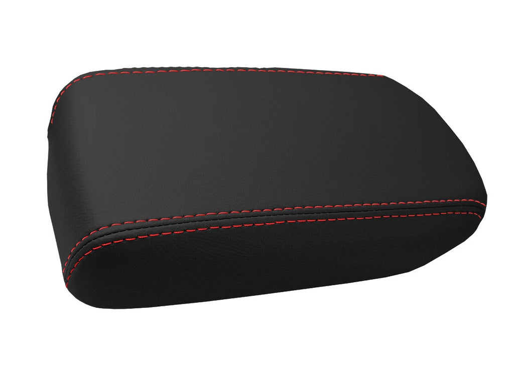 Console Lid Pull Over Cover Leather for Toyota Corolla (2009–2013) Red Stitch