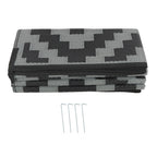 Outdoor Plastic Straw Rug for Patio or Deck (8x10 ft) - Waterproof Black