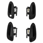 Set of 4 Door Handles for Nissan Altima (2002–2006) Smooth Black Exterior