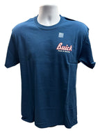 Licensed Neptune Blue T-Shirt for Buick Parts and Service (Unspecified Years)