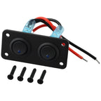 12V 2 Gang Toggle Rocker Switch Panel Blue LED Light for Car Marine