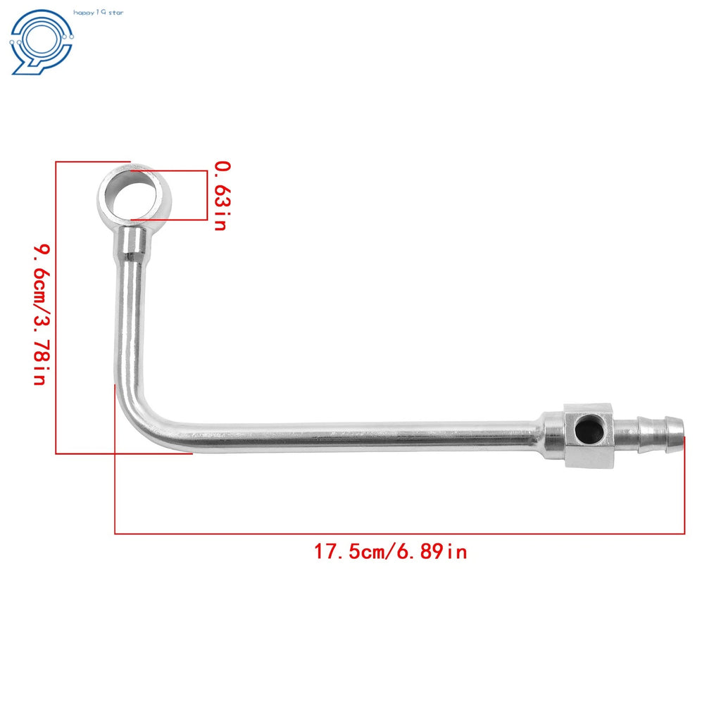 Chrome Steel Fuel Line 8126 for 3/8" Barbed Inlet