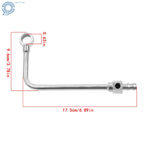 Chrome Steel Fuel Line 8126 for 3/8" Barbed Inlet