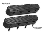 Black Cast Aluminum Valve Covers with Integrated Coil Cover for LS Engines (1967–2019)