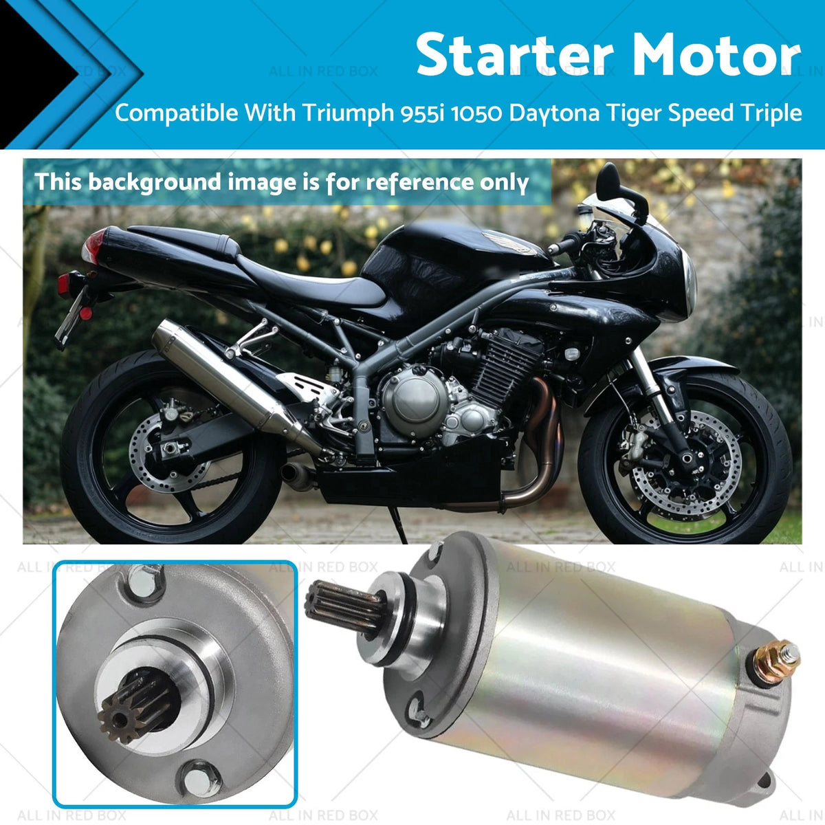 Starter Motor for Triumph 955i Daytona Tiger Speed Triple 955/1050 (1997–2006)