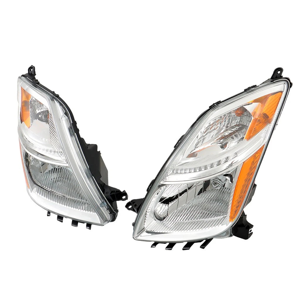 Set of 2 Chrome Headlights for Toyota Prius (2006-2009)