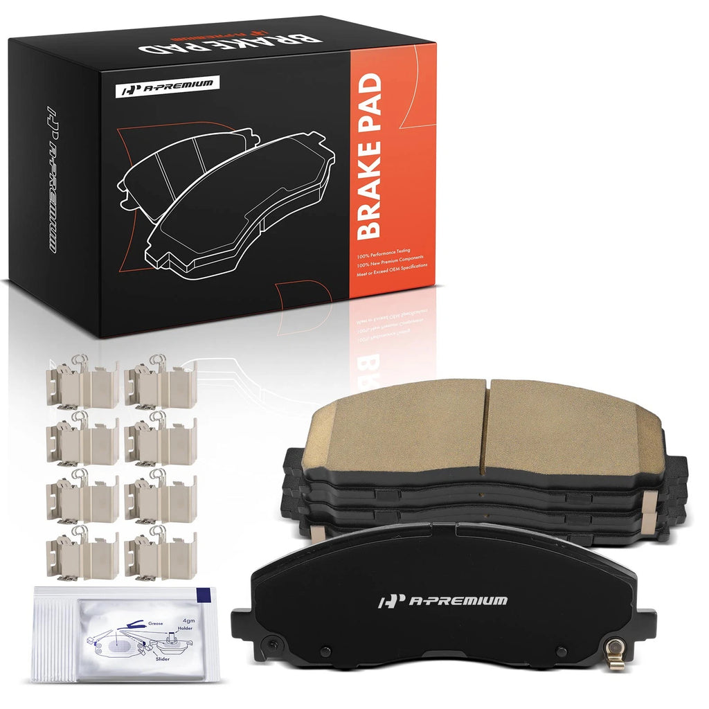 Set of 4 Front Ceramic Brake Pads for Jeep JL Wrangler (2018–2023)