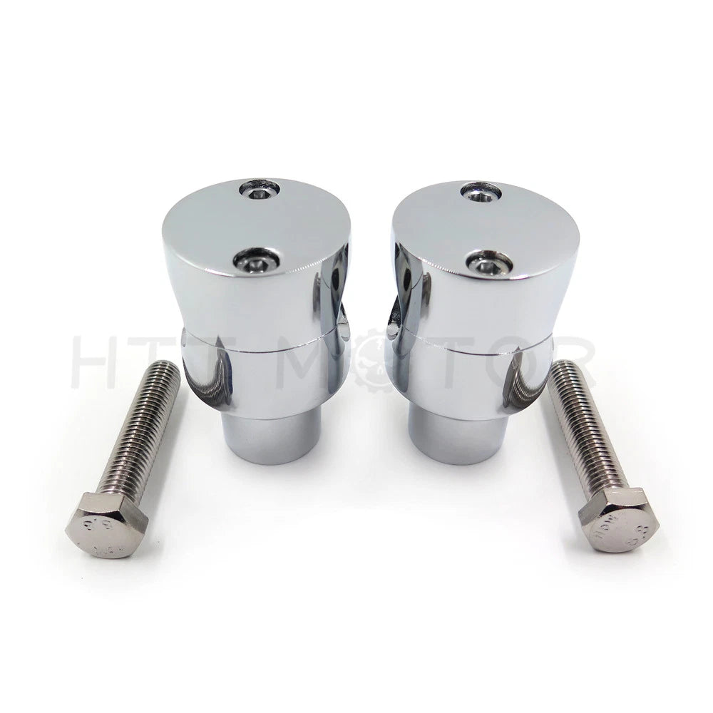 Chrome 25mm 1" Bar Mount Handlebar Riser Clamp for Harley Cruiser