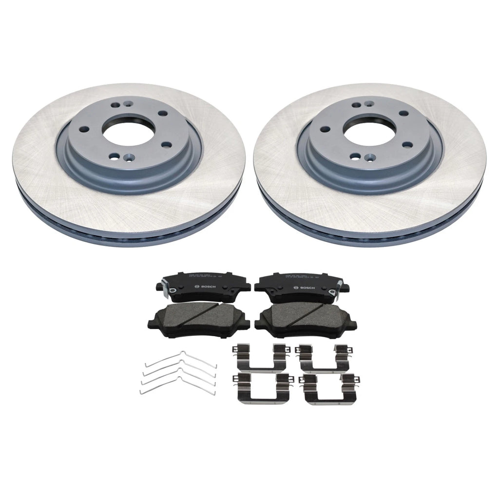 DuraGo Front Rotors & Bosch QuietCast Ceramic Disc Brake Pad Kit for Niro EV (2023–2024)