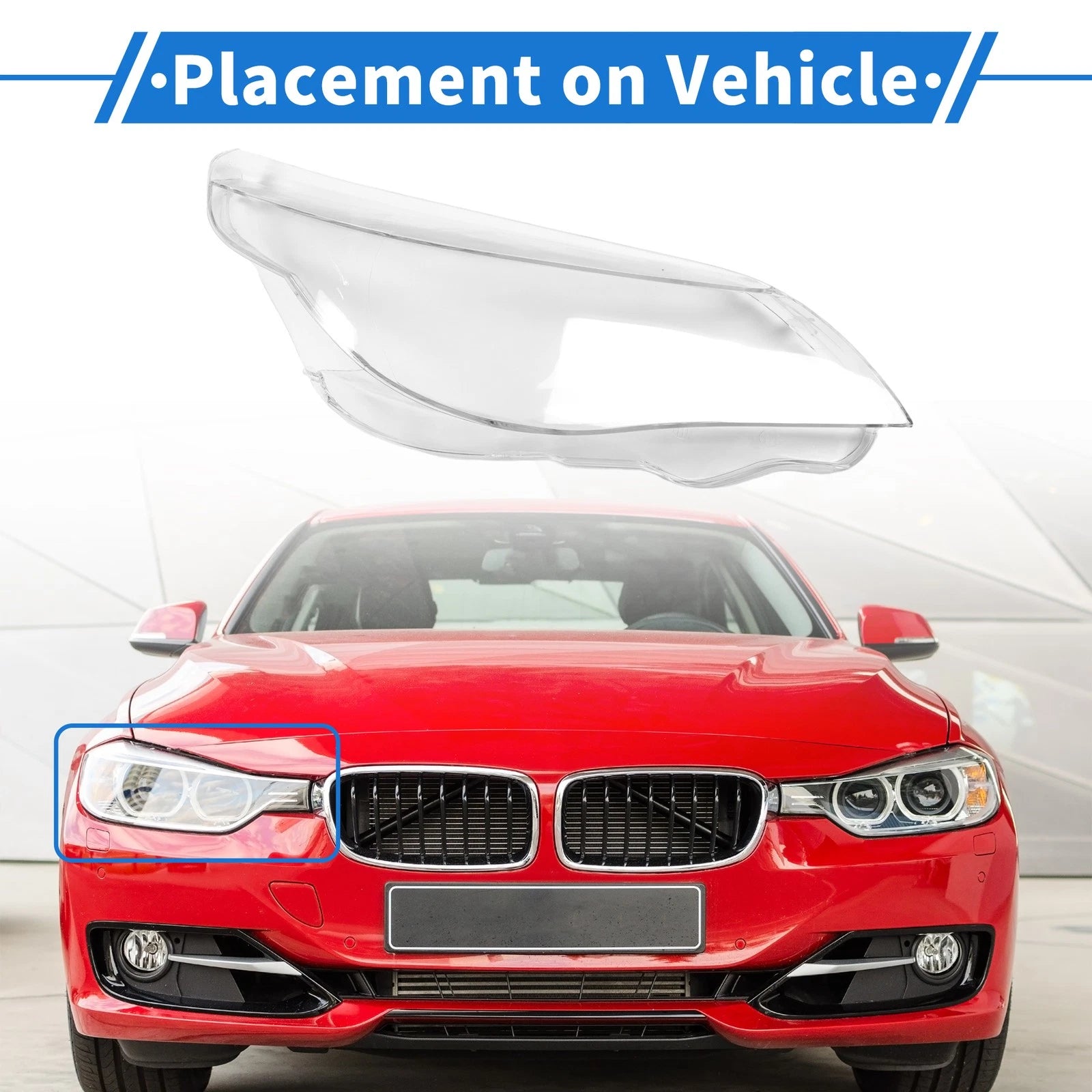 1 Pc Headlight Lens Cover for BMW 5 Series E60 (2005–2010) No. 63127165572