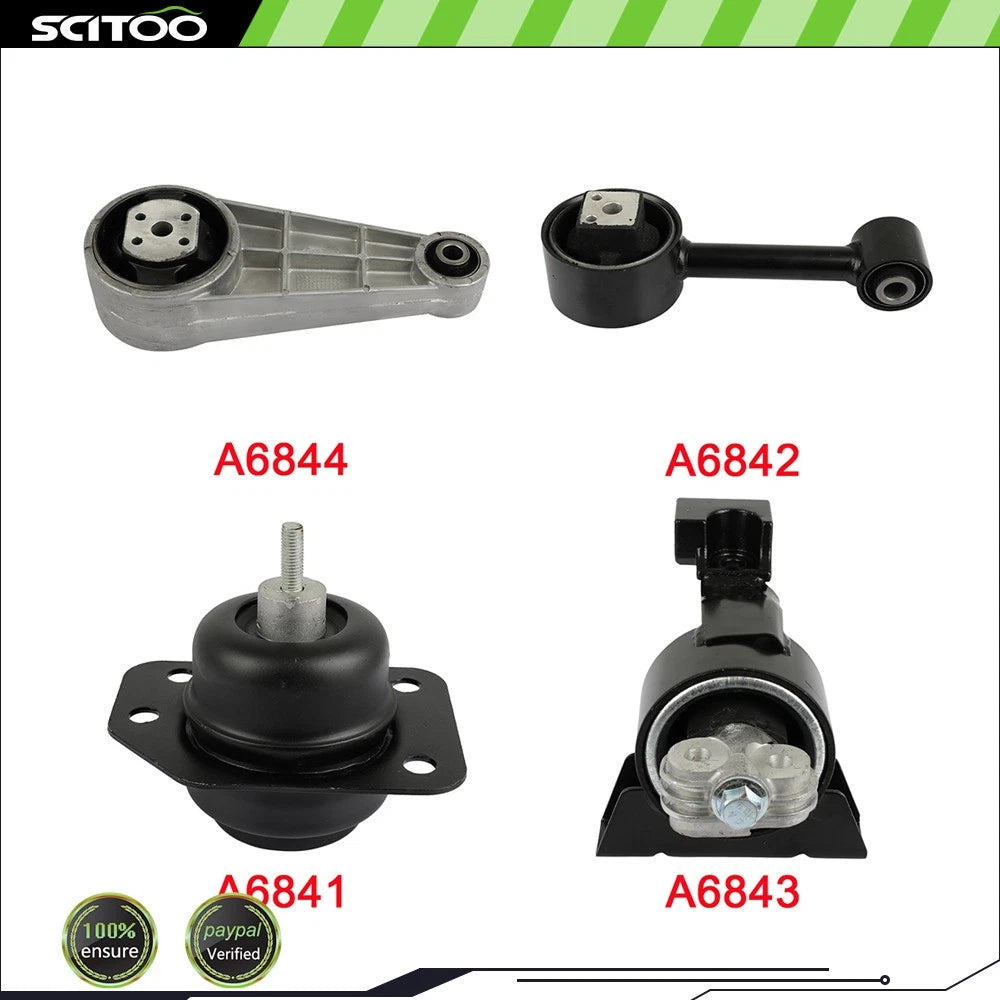 Set of 4 Engine Motor Mounts for Chevrolet Optra (2004–2010) L4 2.0L