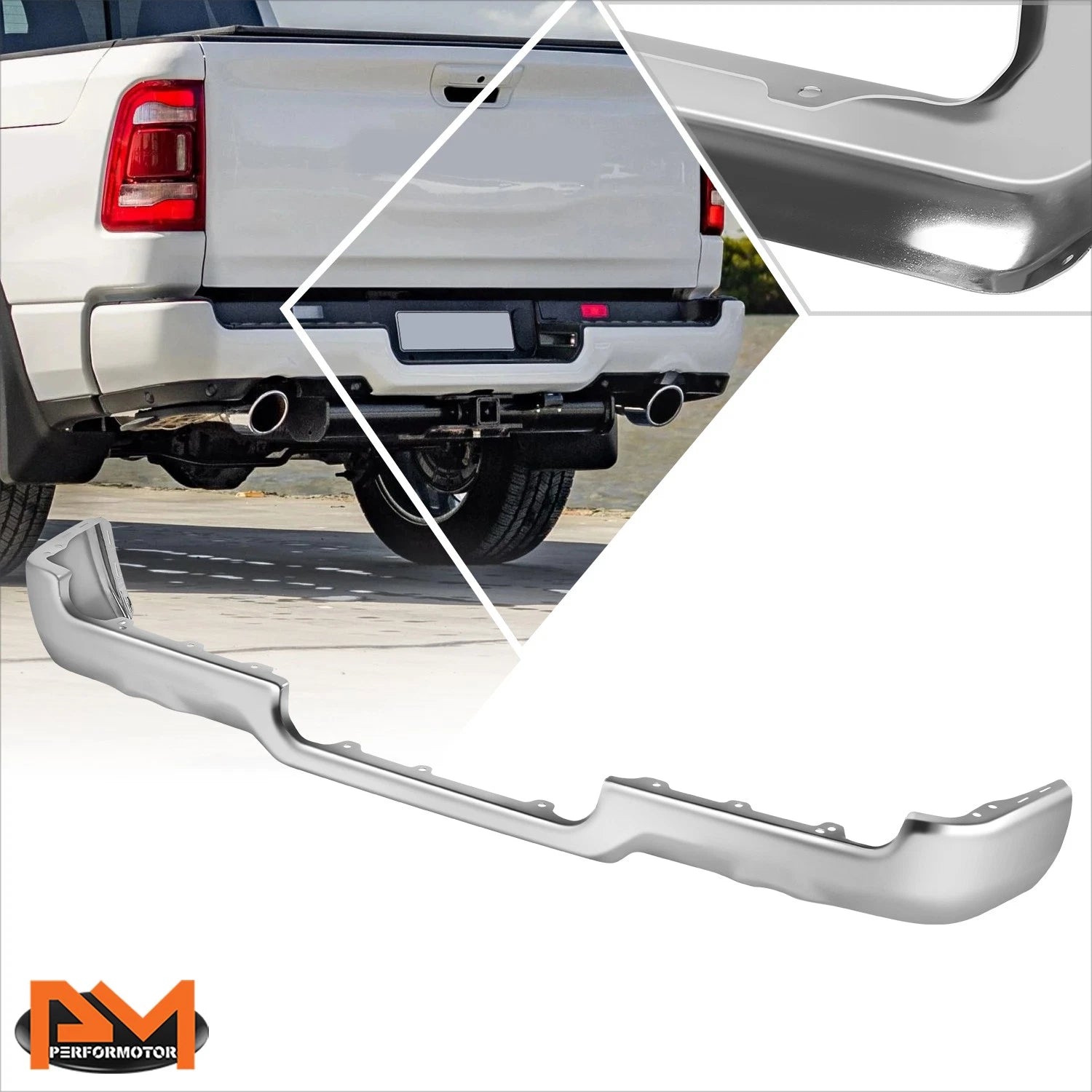 Set of 2 Polished Metal 3D Blue Emblems for Ford Mustang (1996–2010)