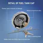 2X Fuel Tank Locking Gas Cap for Peterbilt Kenworth