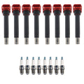 Set of 8 Ignition Coils & U-Groove Spark Plugs for Audi A6 Quattro Q7 R8 S5