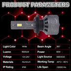 Set of 2 H7 LED Headlight Bulbs for