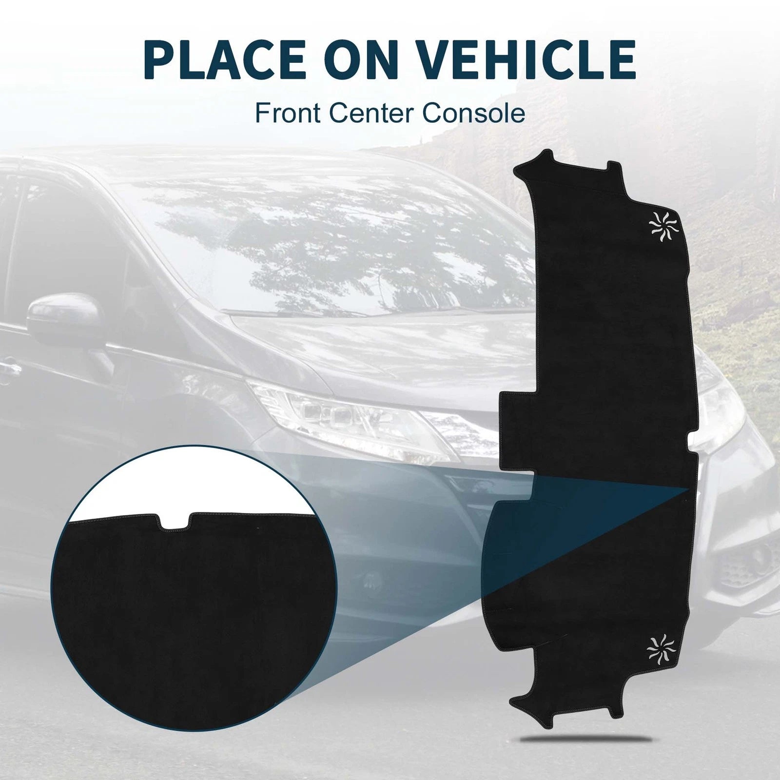 Dashboard Cover Mat for Honda Stepwgn Air Spada (2022–2023) - Black