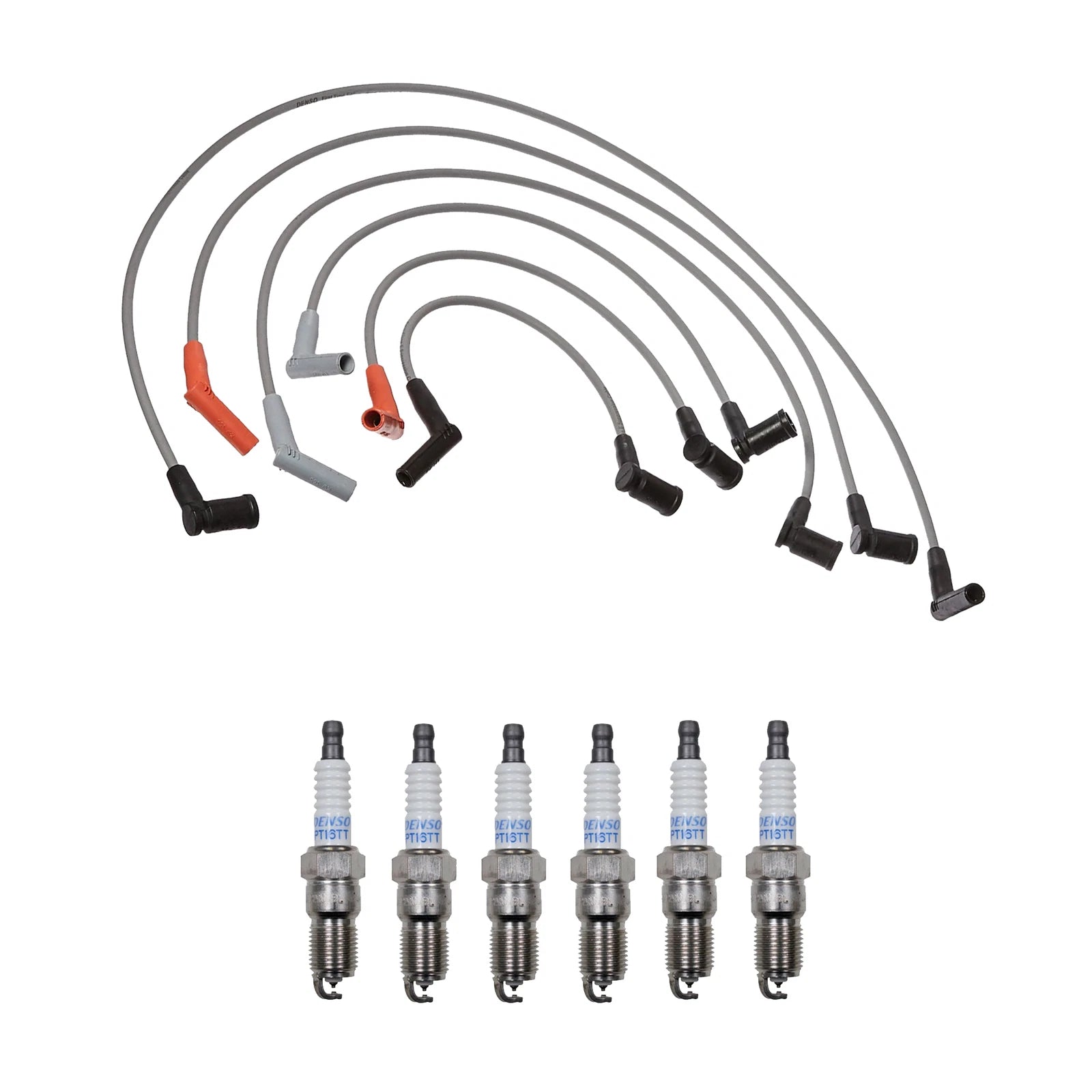 Denso Wire Set & 6 Platinum TT Spark Plugs for Ford Mazda 3.0L V6