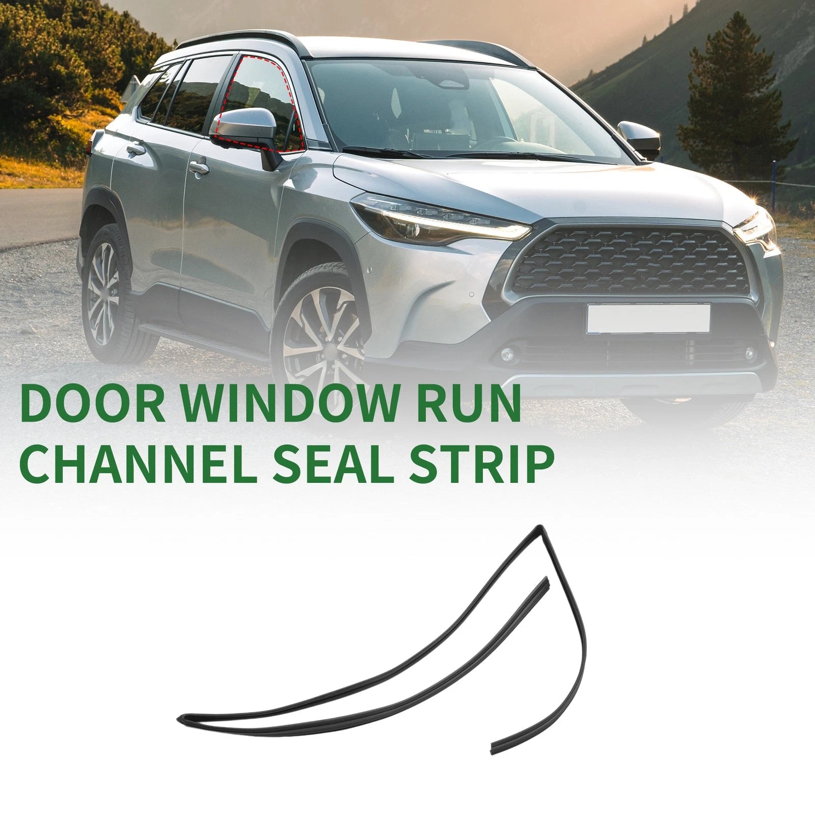 1 Pc Front Right Door Window Run Channel Seal Strip No. 6814112511 for Toyota 