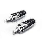Chrome Lightning Flash Foot Pegs for Harley Touring Electra Glide Softail Dyna (1990–2023)