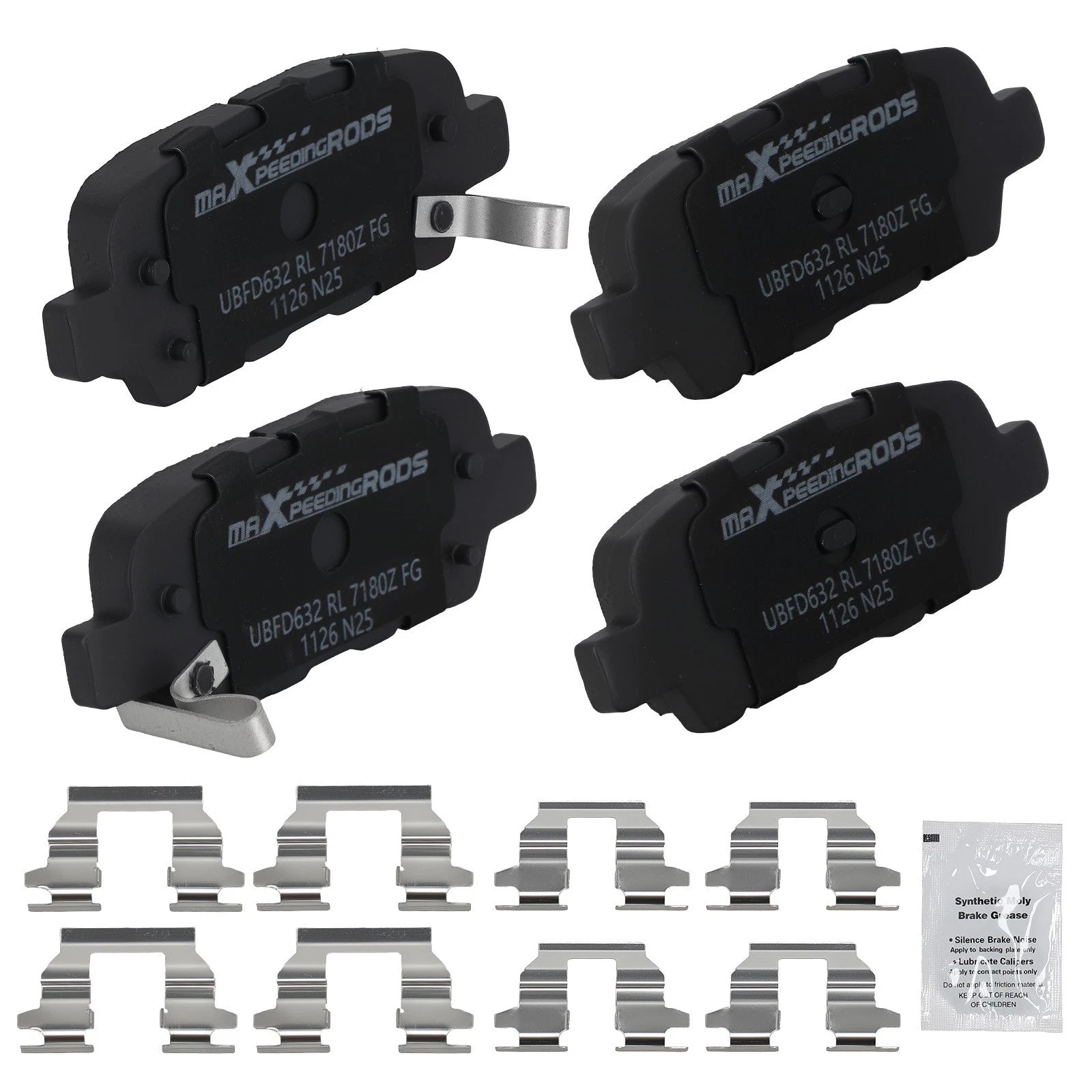 Set of Rear Ceramic Brake Pads for Infiniti JX35 M35 M35H M37 M45 M56 Q40 Q50 Q60