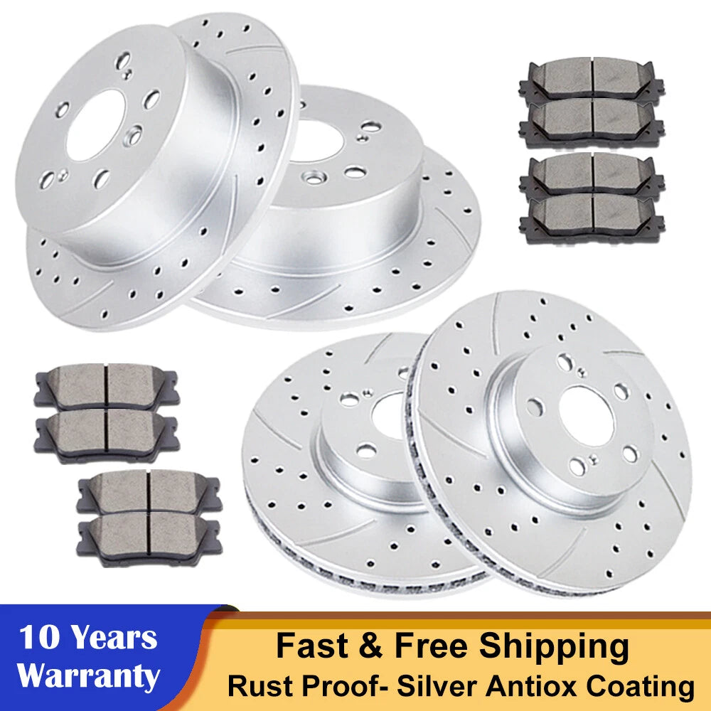 Brake Kit with Ceramic Pads and Rotors for Toyota Camry (2012–2017)