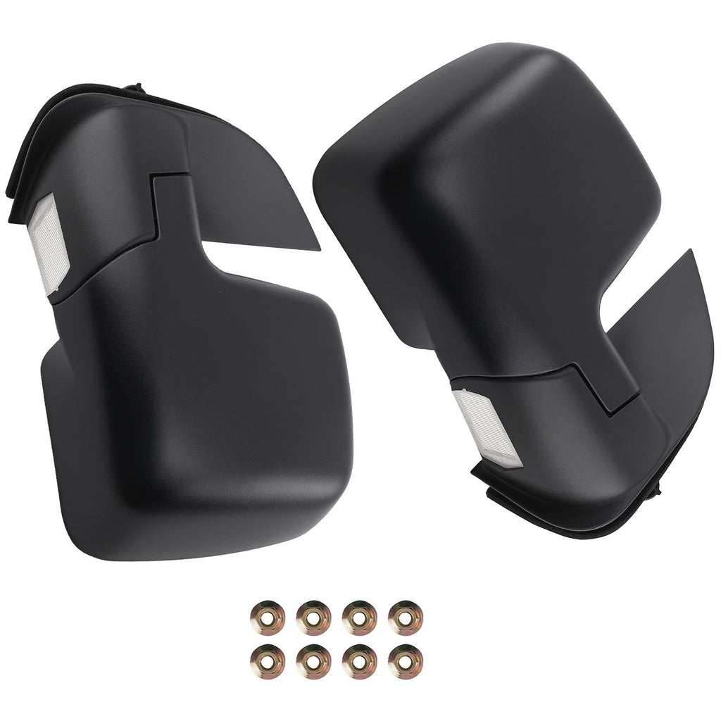 Set of 2 Rear View Mirrors for Ford E-150 E-250 (2003–2013) Power Black