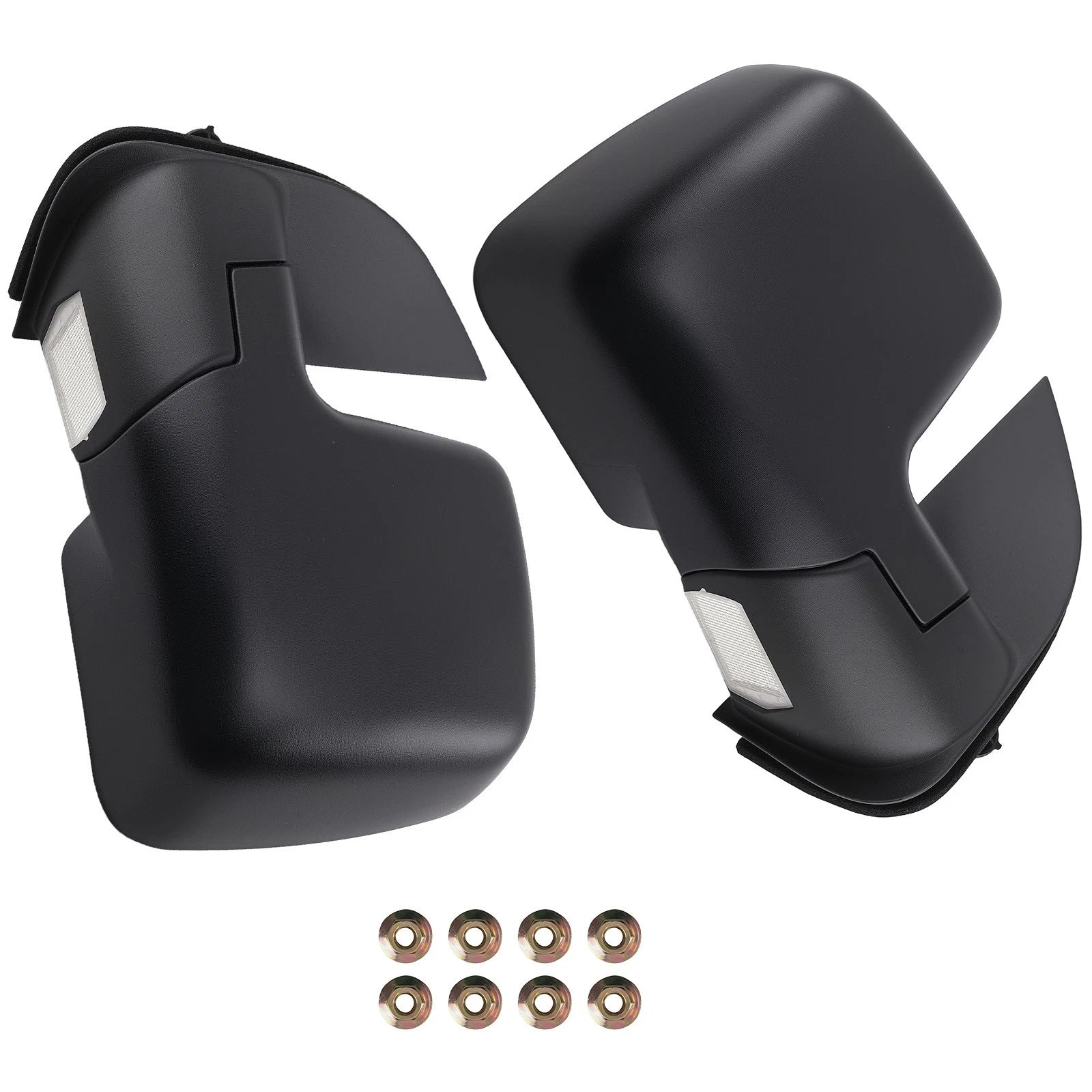 Set of 2 Rear View Mirrors for Ford E-150 E-250 (2003–2013) Power Black