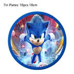 51pcs Sonic Birthday Party Supplies - Tablecloth, Plates, Napkins, Cups
