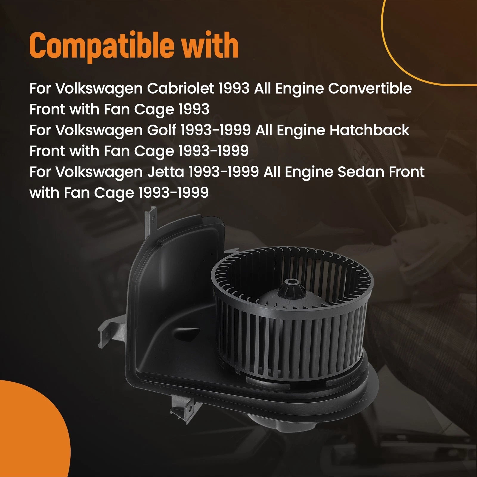 HVAC Heater Blower Motor for Volkswagen Golf Jetta (1993–1999)