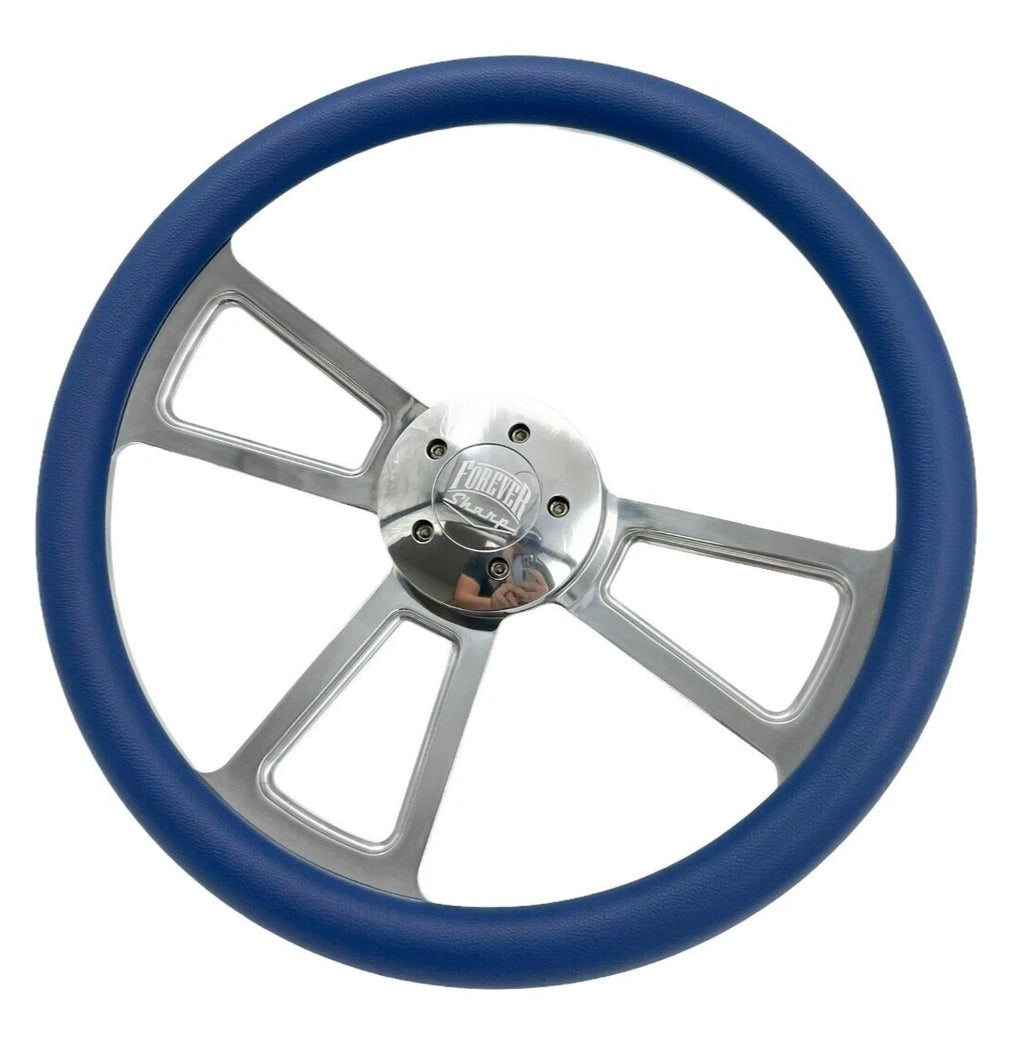 Polished 5 Spoke Steering Wheel for Peterbilt Kenworth Freightliner (18 inch)